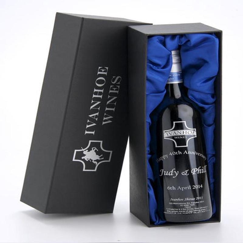 Happy Anniversary - Engraved Wine & Gift Box