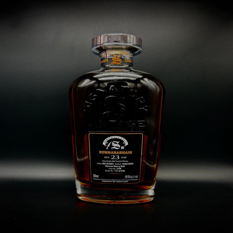 Bunnahabhain 23y/o 2001 1st Fill Oloroso Butt#1438 Symington\'s Choice Signatory Vintage 59.5%ABV 30ml