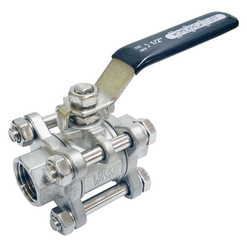 1/2\" 3 Piece Sanitary Ball Valve