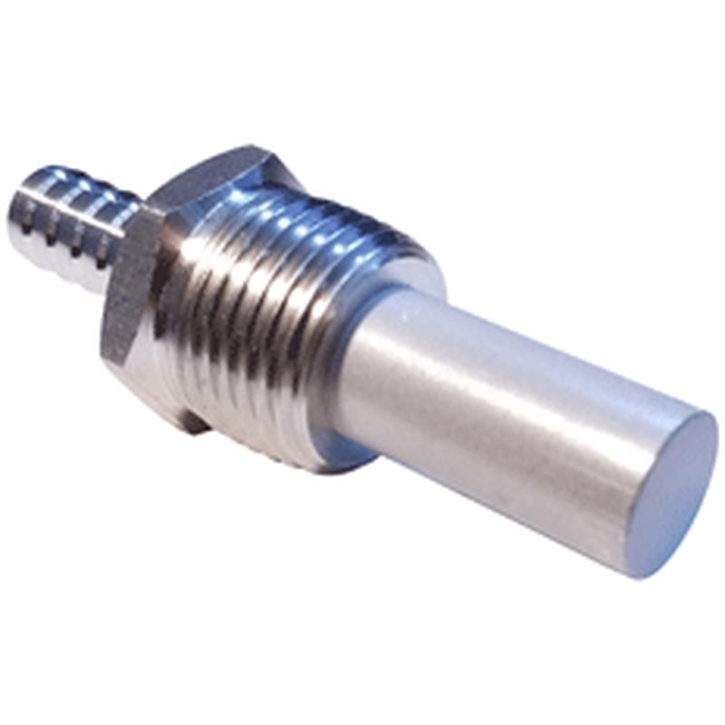 1/2\" NPT x 3/8\" Barb Inline Diffusion Stone - 0.5 Micron [Stainless Steel]