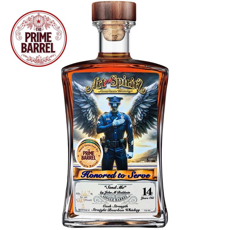 Art of The Spirits \"Honored To Serve\" 14 Year Old Single Barrel Bourbon The Prime Barrel Pick #104