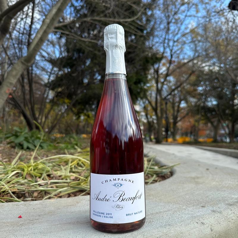 Champagne Andr Beaufort, \"Derrire l\'Eglise Ros\" 2011