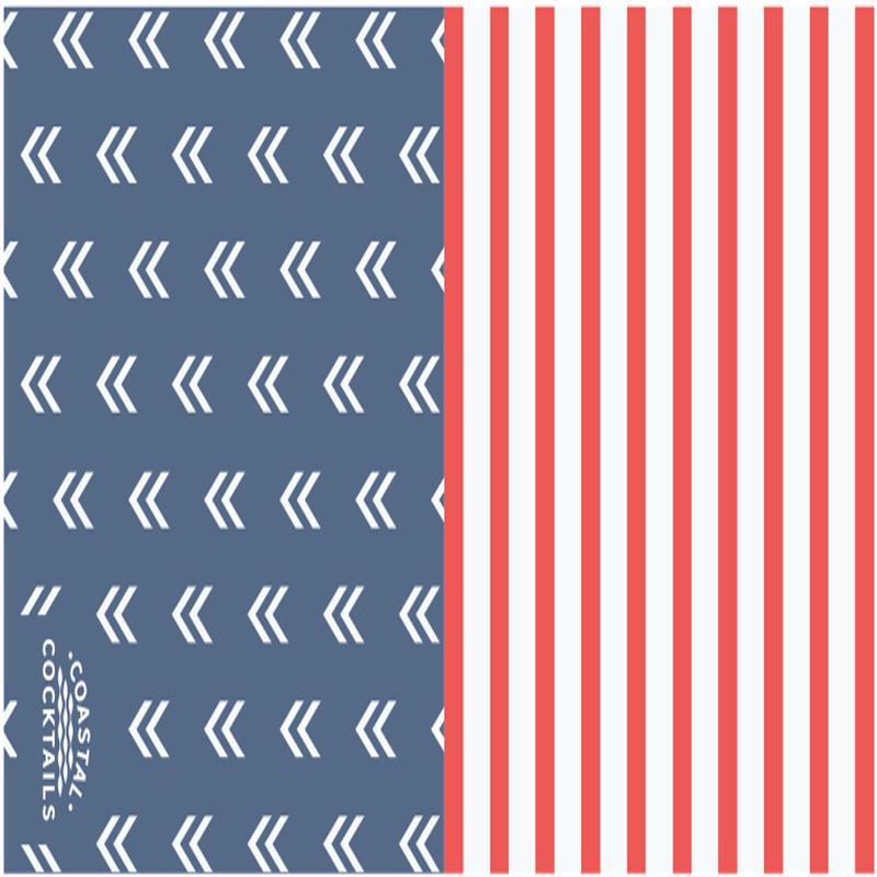 USA Coastal Cocktails Beach Towel