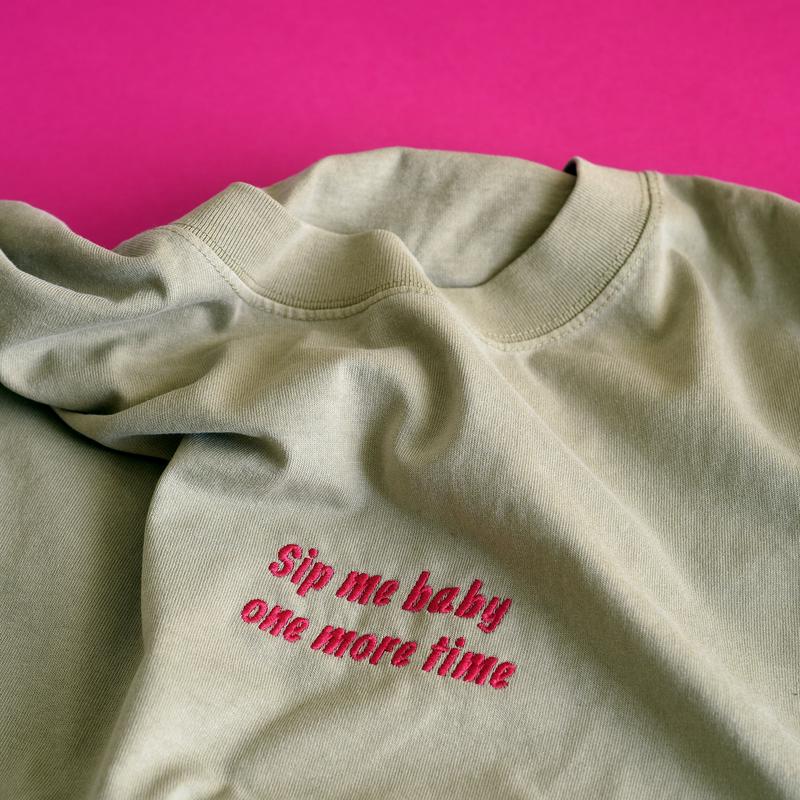 Sublime Tee - sip me baby one more time - KHAKI