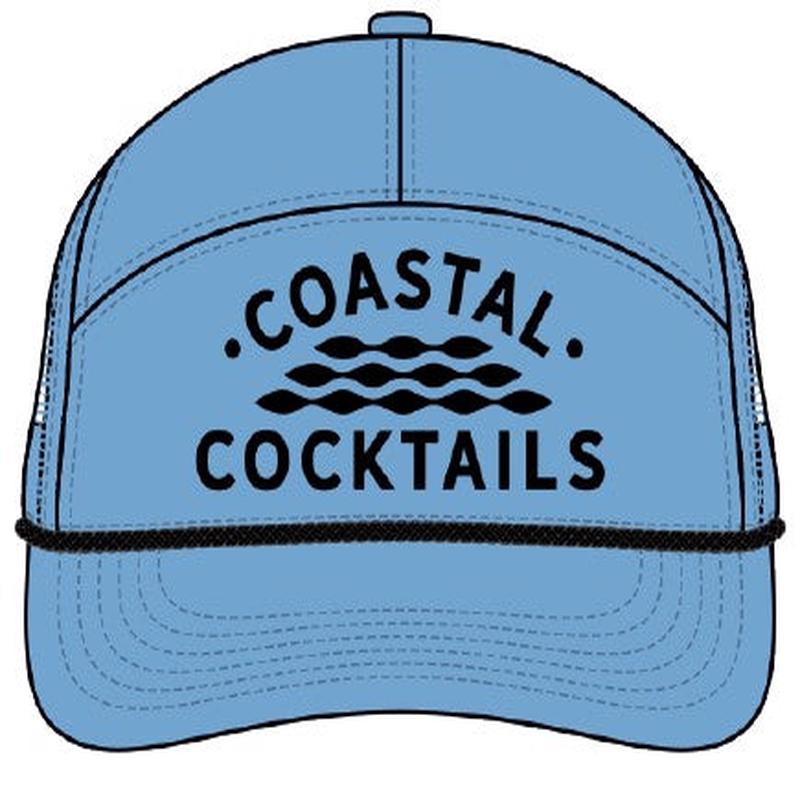 Coastal Cocktails Hat - Carolina Blue, 7 Panels